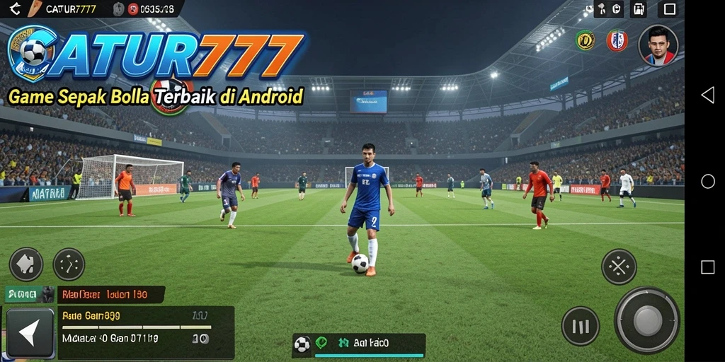 Tampilan menarik dari gameplay CATUR777 yang penuh aksi sepak bola.