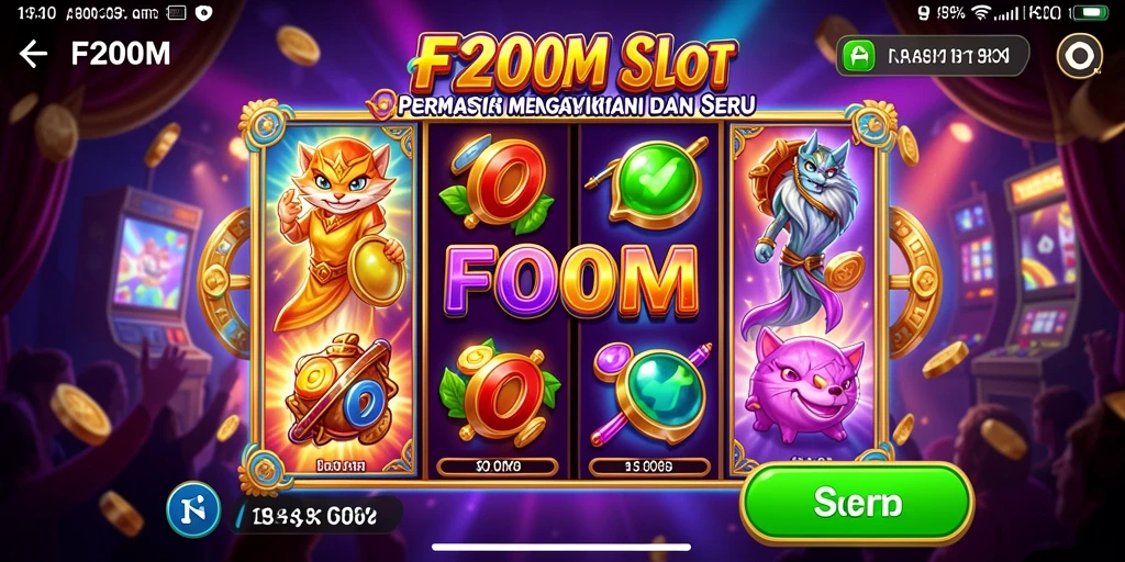 Tampilan gameplay Slot F200M yang menarik dan menghibur.
