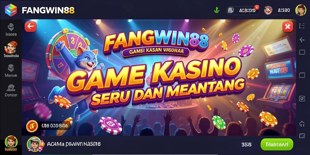 Menampilkan gameplay menarik dari FANGWIN88 dengan variasi permainan Kasino.