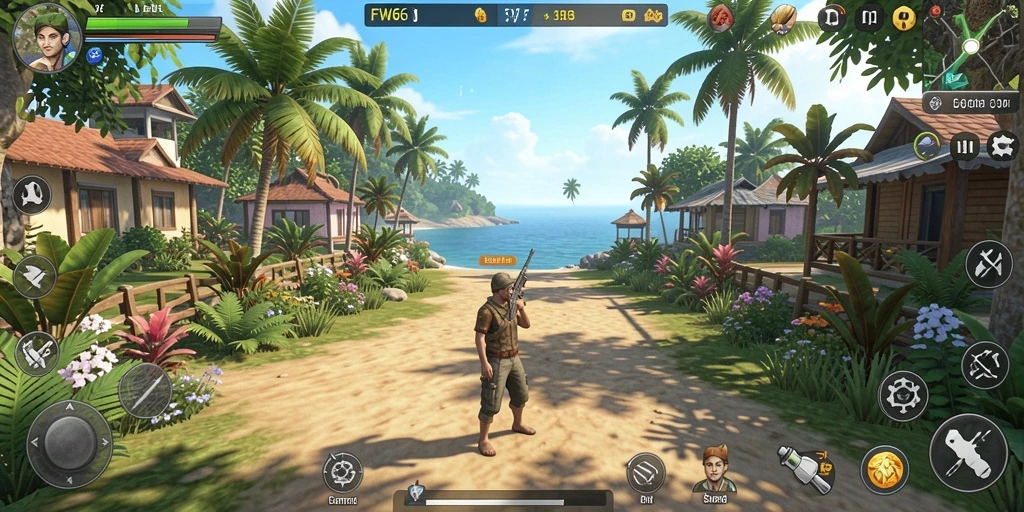 Tangkapan layar dari gameplay FW66 yang penuh warna dan menghibur.
