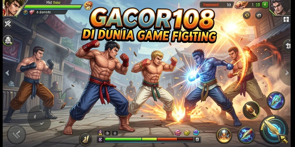 Tampilan gameplay GACOR108 dengan pertarungan yang mendebarkan.