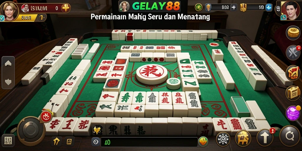 Screenshot gameplay GELAY88 yang menunjukkan serunya permainan Mahjong.