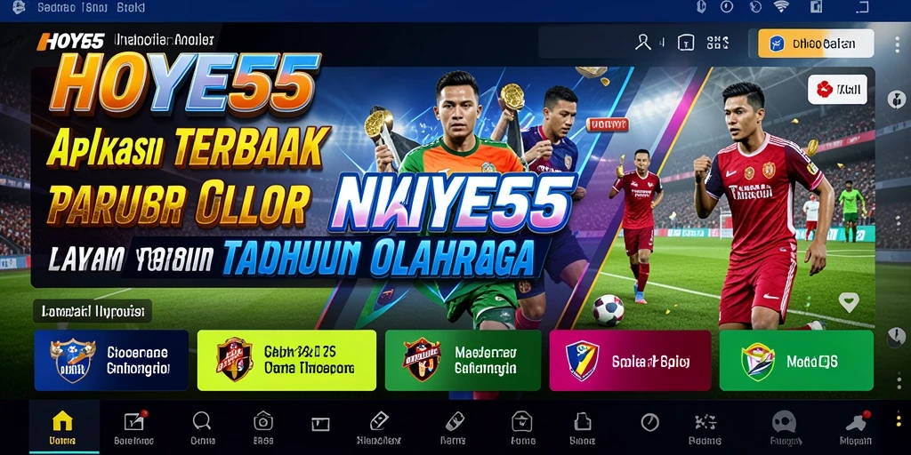 Screenshot gameplay HOYE55 menunjukkan berbagai pilihan taruhan olahraga.