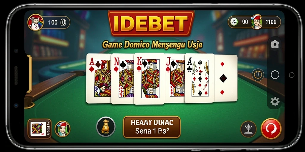 Tampilan gameplay IDEBET yang menarik saat bermain Domino.