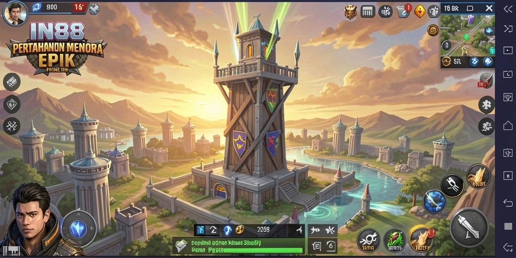 Tampilan menakjubkan dari gameplay Tower Defense yang mendebarkan.