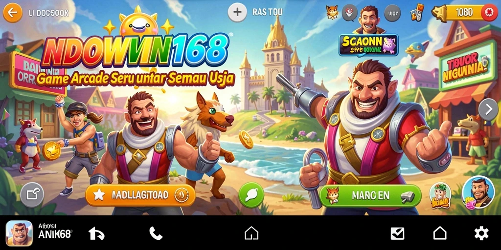 Tampilan gameplay seru INDOWIN168 saat melawan rintangan!
