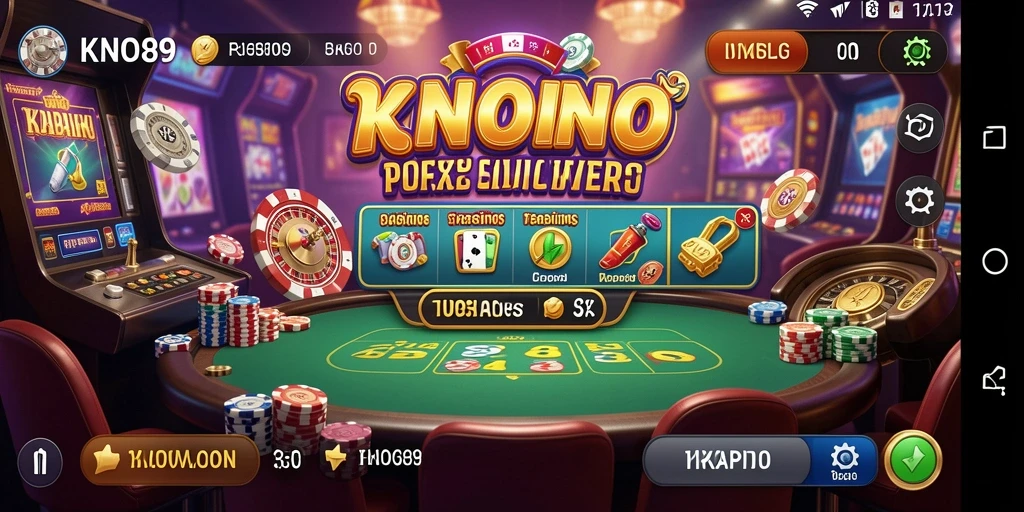 Tampilan gameplay KNO89 yang menghibur dan penuh warna di layar.