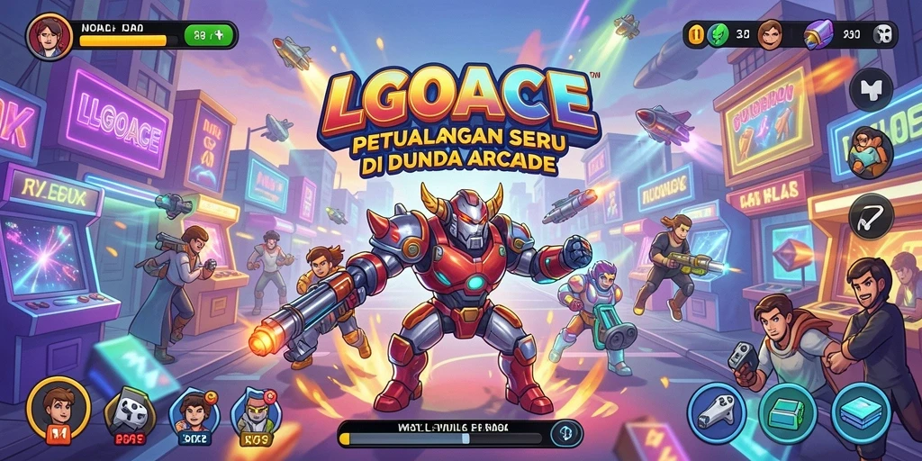 Screenshot gameplay LGOACE menampilkan aksi mendebarkan di dunia arcade.