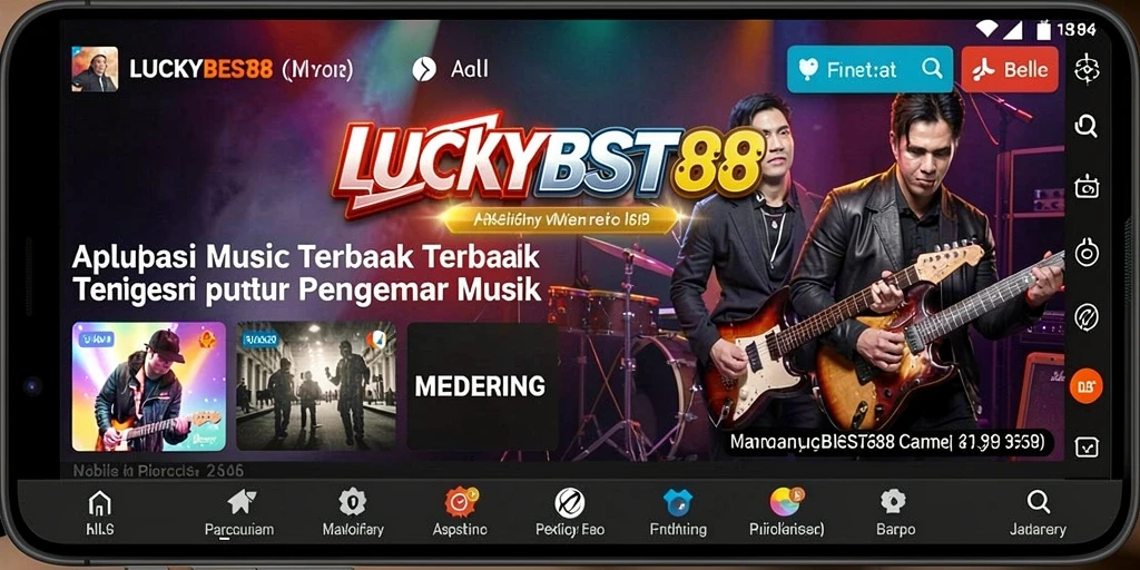Screenshot gameplay LUCKYBEST88 yang menampilkan interaksi musik.