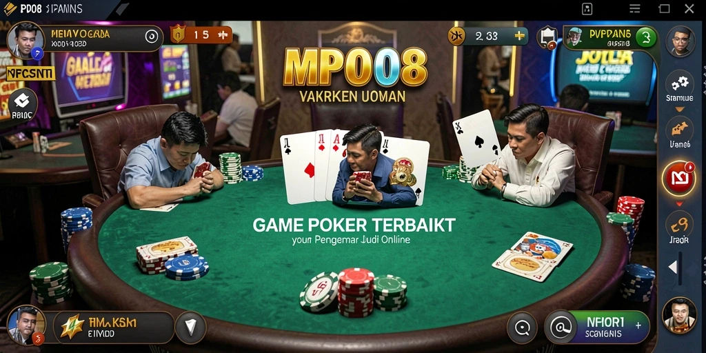 Screenshot MPO08 menunjukkan momen seru dalam permainan Poker.