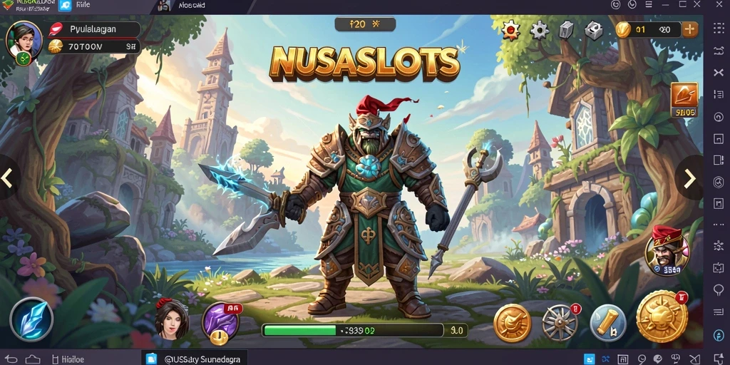 Tampilan gameplay menarik dari NUSASLOTS yang penuh dengan aksi RPG.