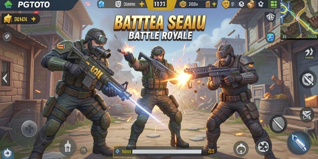 Gameplay PGTOTO yang mendebarkan dalam pertempuran Battle Royale.