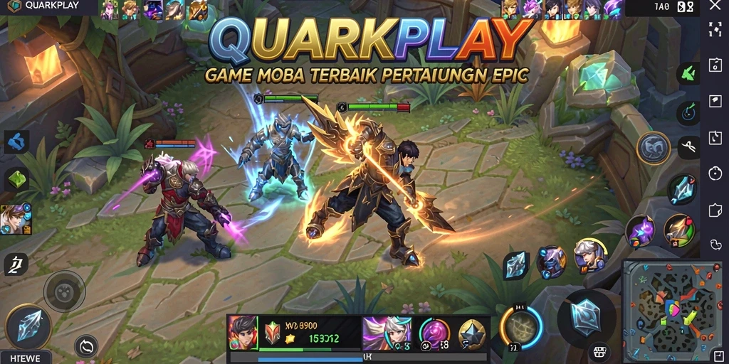 Tampilan gameplay seru dan strategis dari QUARKPLAY.