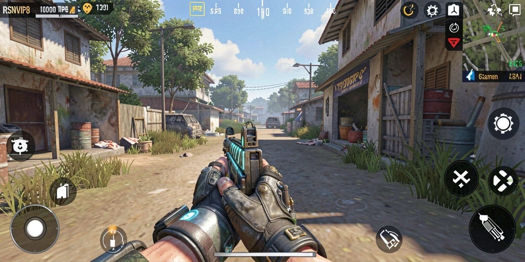 Screenshot RSNVIP8 menunjukkan aksi seru dalam gameplay TPS.