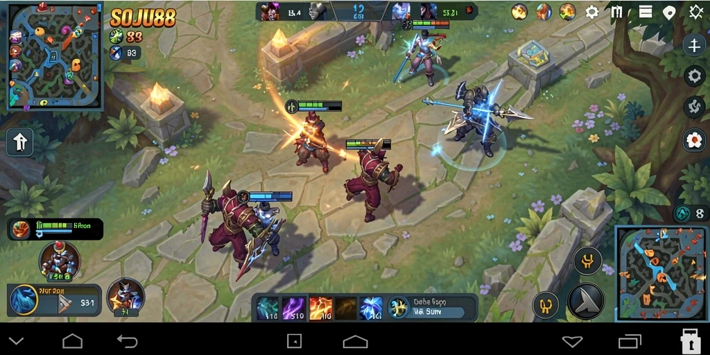 Gameplay seru SOJU88 dengan pertarungan strategis penuh aksi.