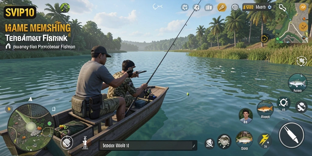 Tampilan gameplay SVIP10 dengan aksi memancing yang mendebarkan.
