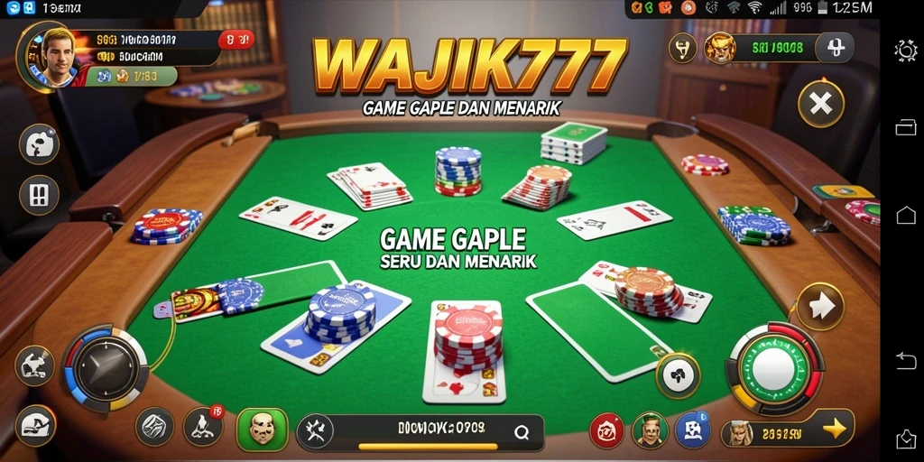 Tampilan gameplay seru dalam permainan Gaple WAJIK777.