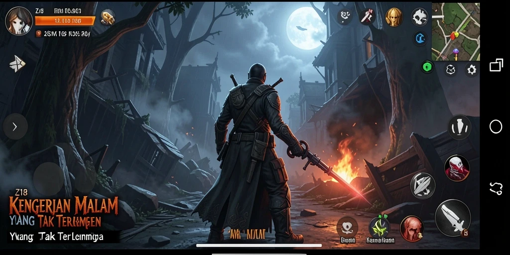 Screenshot Z18 menampilkan momen mencekam dalam gameplay horor.